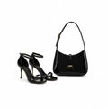 Heels – Model: Black + Gift (Handbag 5 a 7 - Black)