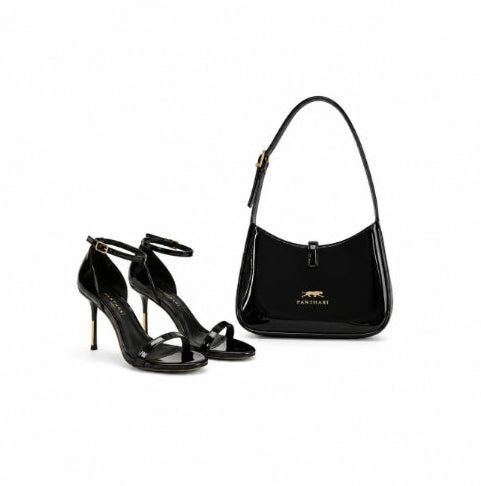 Heels – Model: Black + Gift (Handbag 5 a 7 - Black)